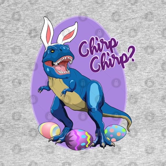 Happy Easter Bunny Dinosaur T Rex by RongWay